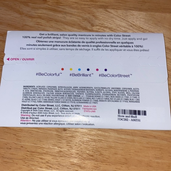 “Show and Shell” Color Street, 100% Nail Polish Strips - Picture 3 of 4